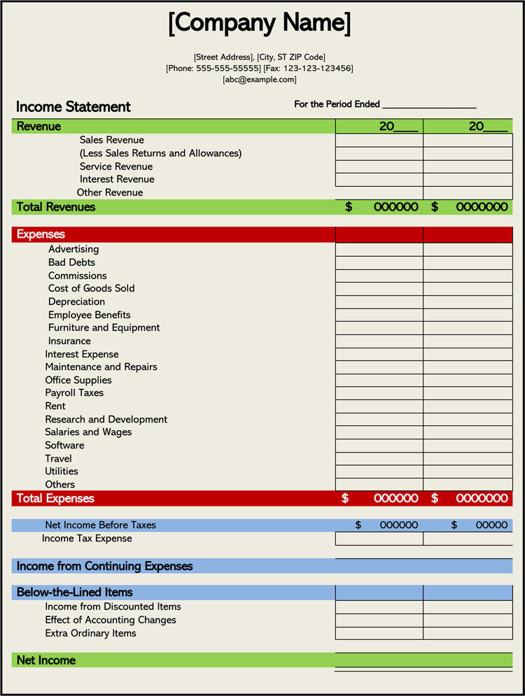 how-to-prepare-an-income-statement-5-free-templates