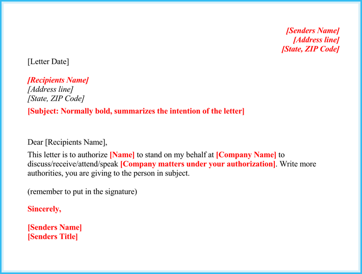 Authorization Letter Sample To Act On Behalf from www.wordtemplatesonline.net