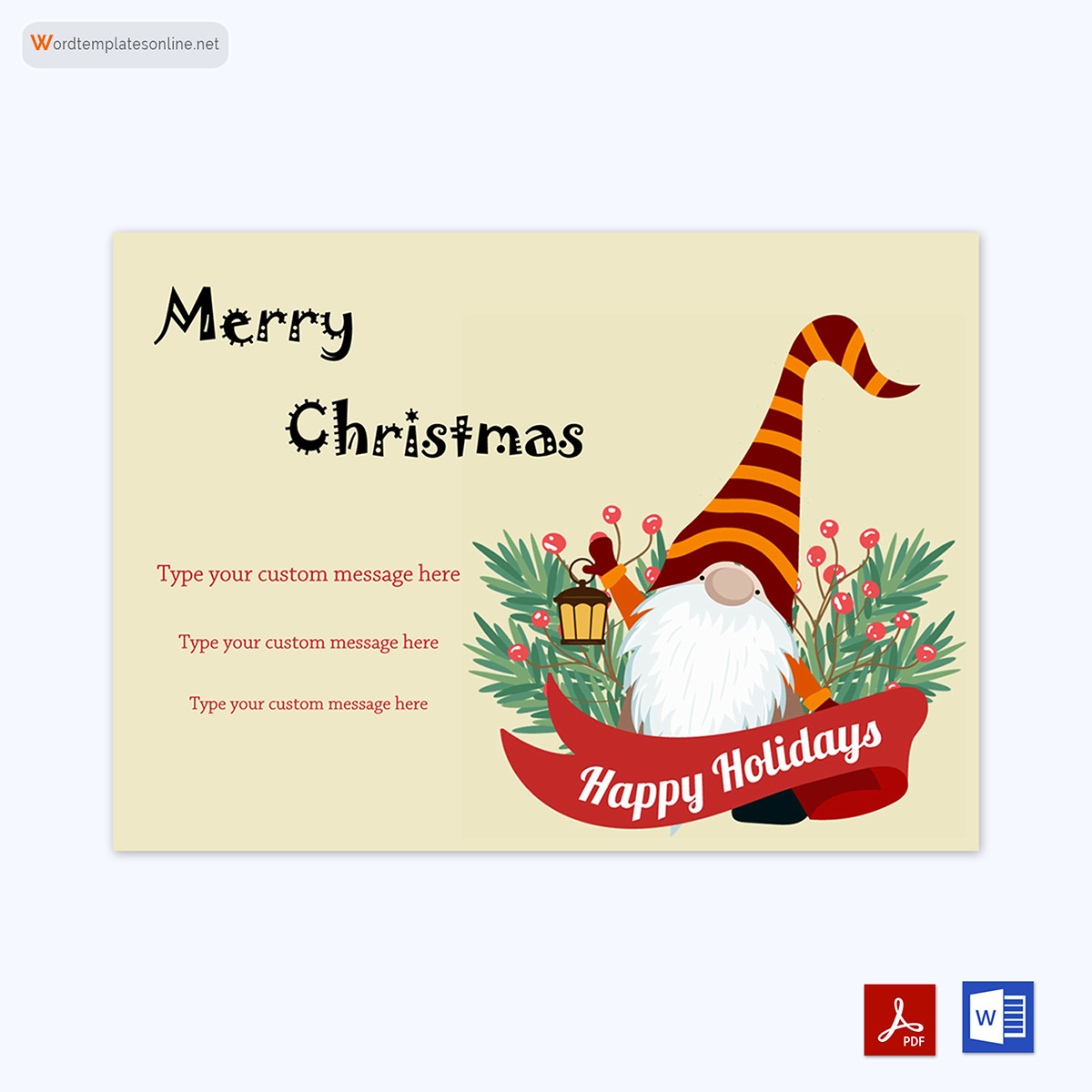 Christmas Card Email Template Free