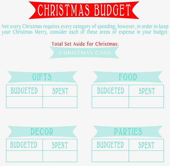 Printable Christmas Budget Spreadsheet Template 11 for PDF File