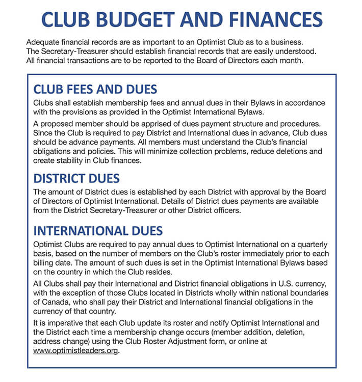 Free Club Budget Template