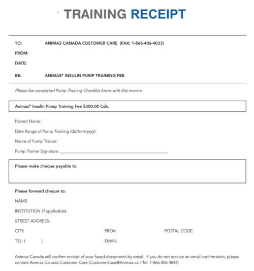 Corporate Training Receipt