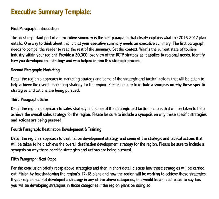Top-rated Executive Summary Example in Word