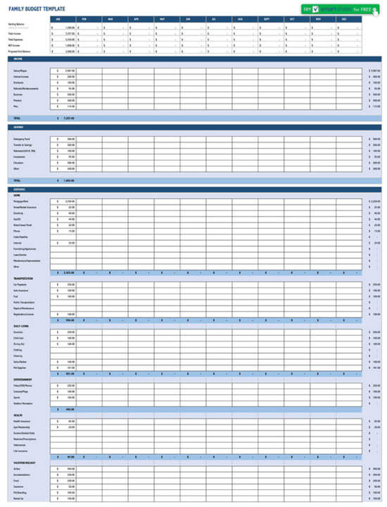 personal monthly budget template google sheets