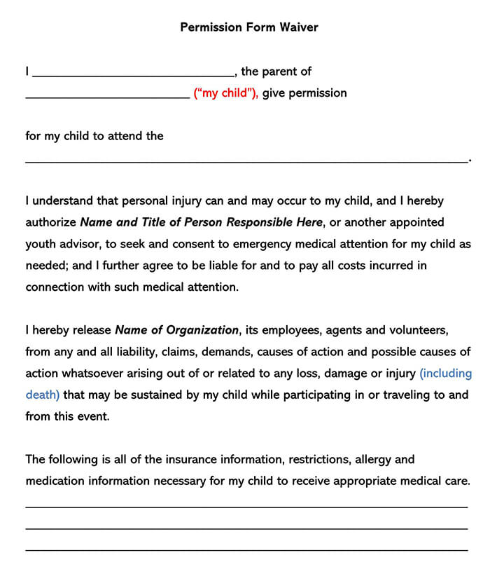 Downloadable Field Trip Consent Form PDF