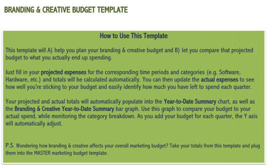 social media marketing budget template 2