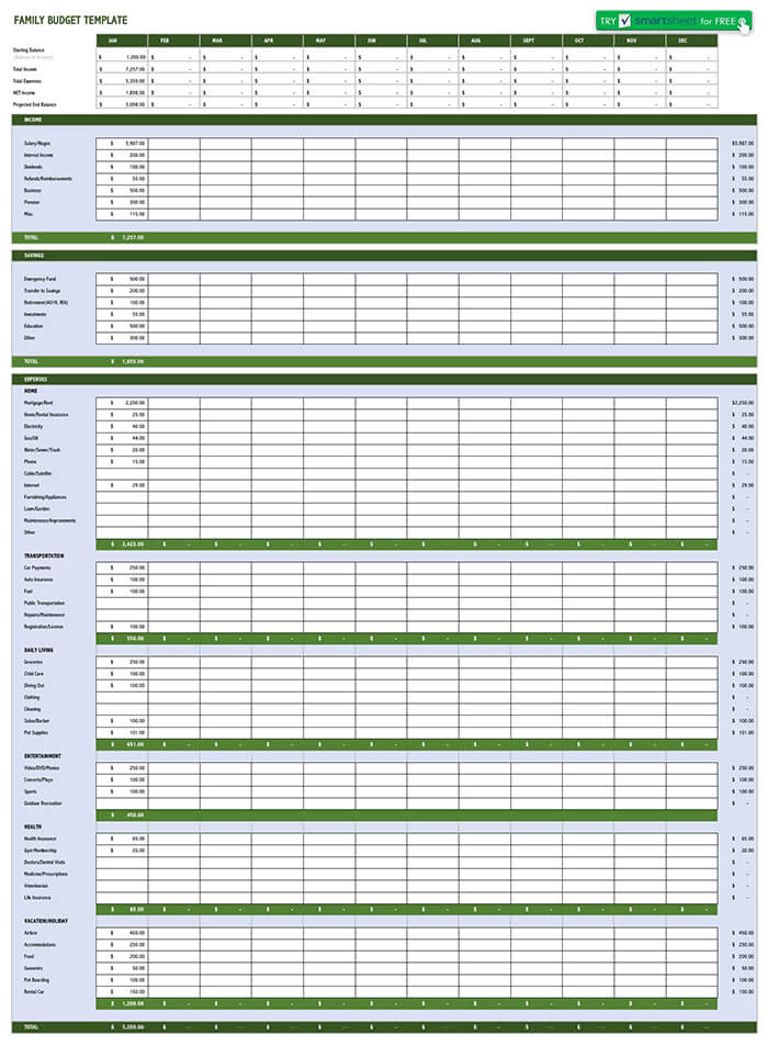 Excel Personal Monthly Budget Template - Free Download06