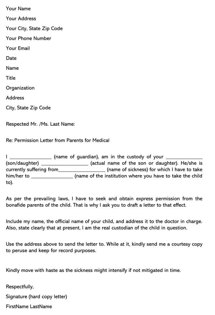 Letter Of Consent For Medical Treatment Of Child from www.wordtemplatesonline.net