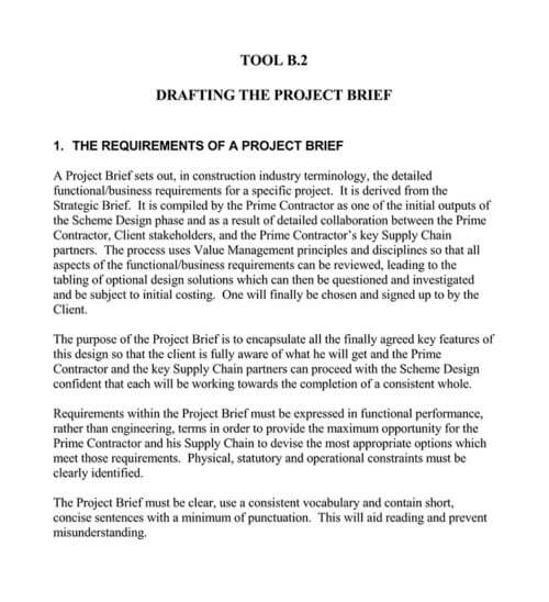 12 Free Project Brief Templates & Examples (Word PDF)