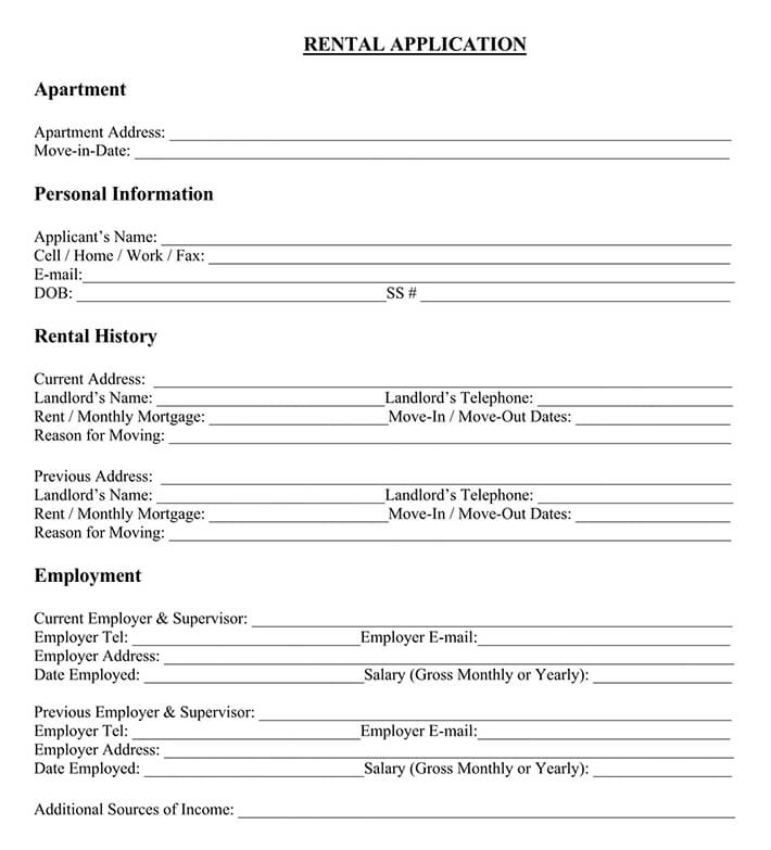 Rental Background Check Authorization Form