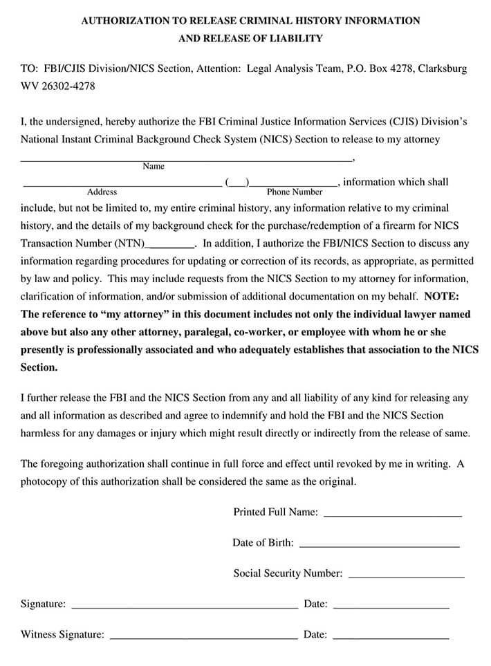 Request Release Form(Attorney)