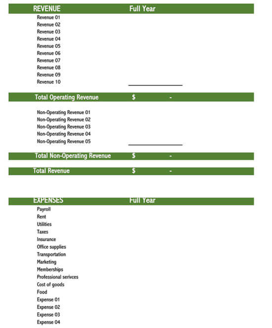 monthly business expense template excel 3
