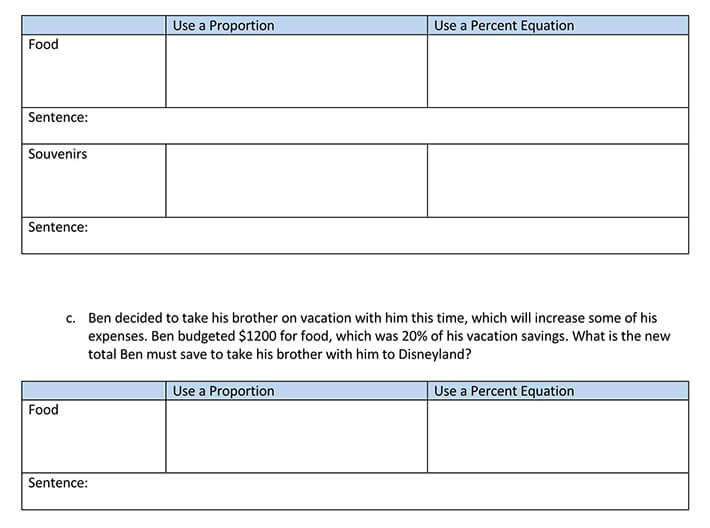 Download free vacation budget template example13