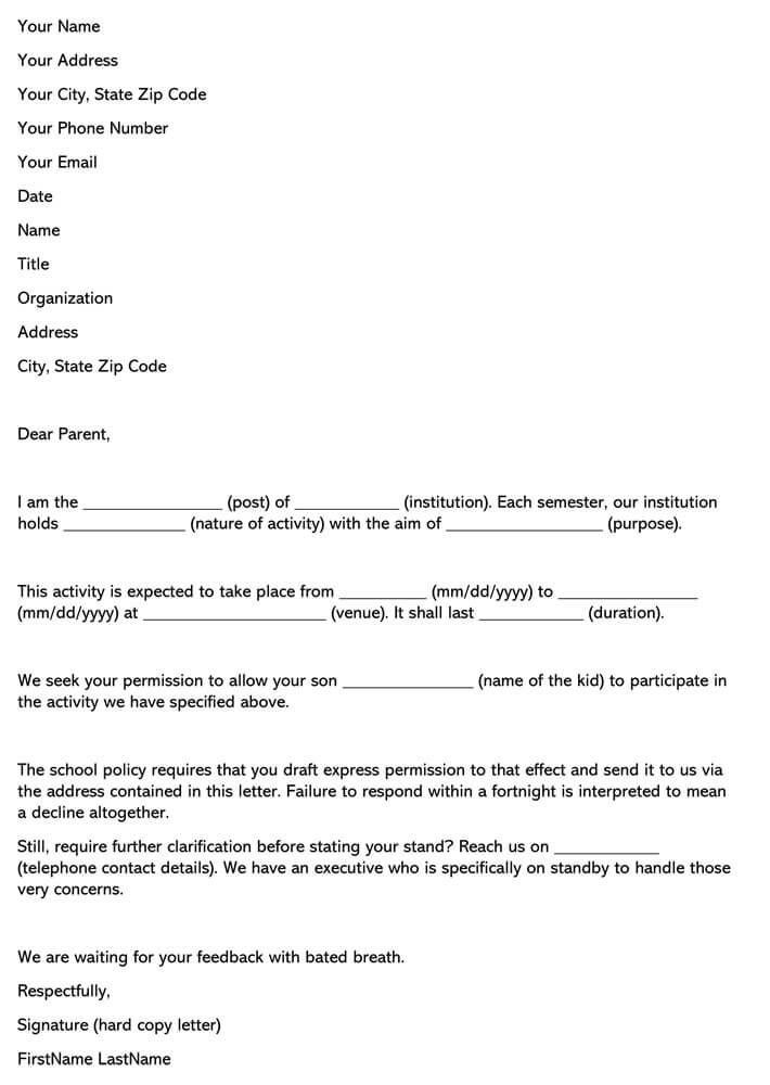 Consent Letter Format From Parents from www.wordtemplatesonline.net