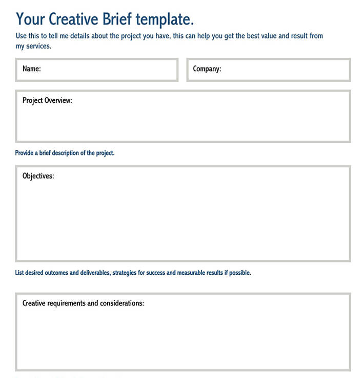 social media creative brief template 2