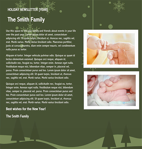 Family Newsletter Template in Word and PDF 04