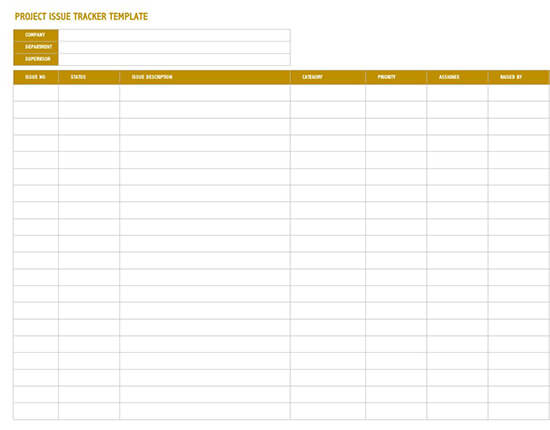 Editable Issue Tracking Template 14 for Excel