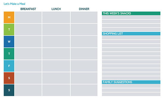 Meal Planner Template Word