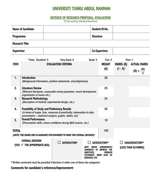 Printable Research Proposal Example 03