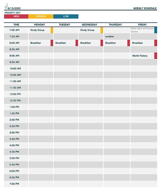 Class Schedule Calendar Template from www.wordtemplatesonline.net