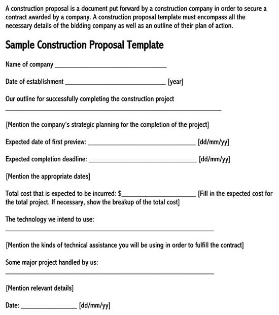 free business proposal template word doc