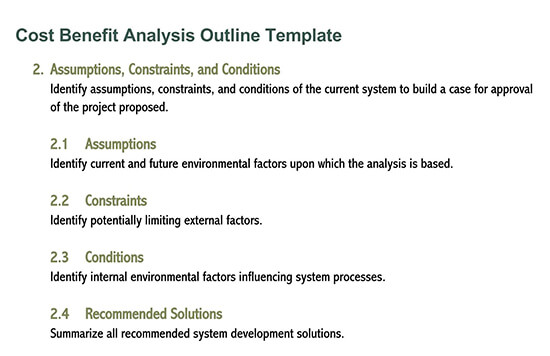 Effective Cost Benefit Analysis Template - Free Sample 04