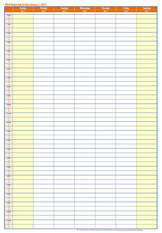 10 Free Daily Work Schedule Templates Excel Worksheets