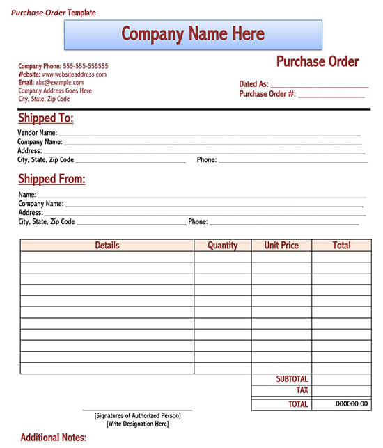 purchase order letter format in word 01