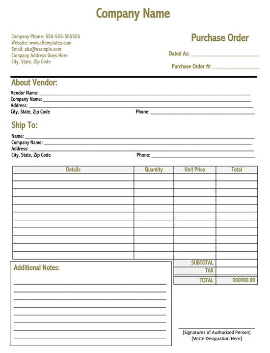 purchase order template google docs 02