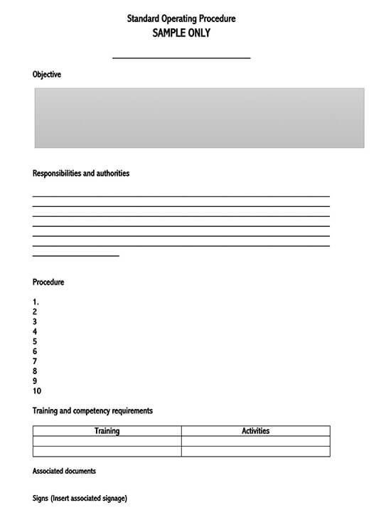 accounting standard operating procedure template 01