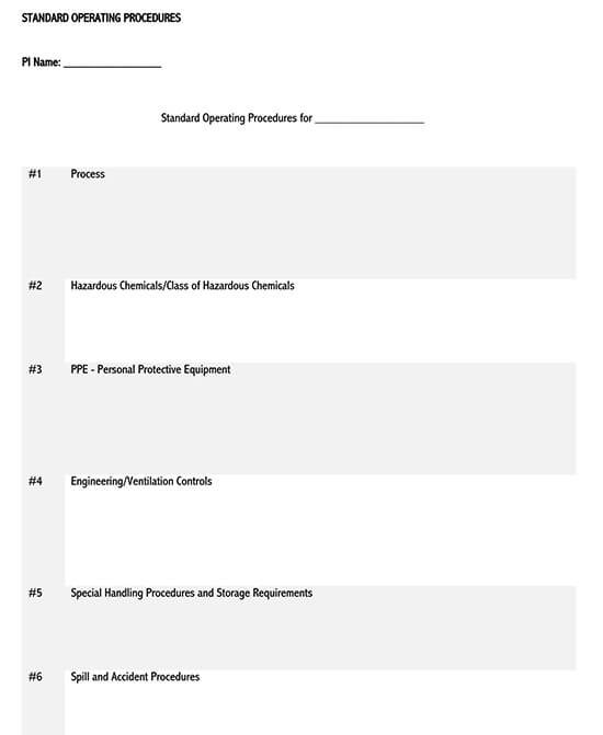 standard operating procedure manual template 01