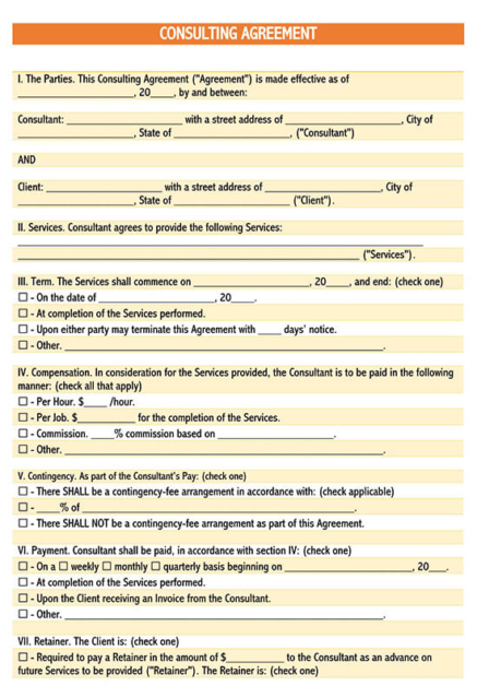 6 Free Consulting Contract Templates (with Retainer)