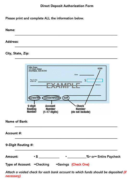 How To Fill Out Direct Deposit Form Example / Wells Fargo Deposit Slip