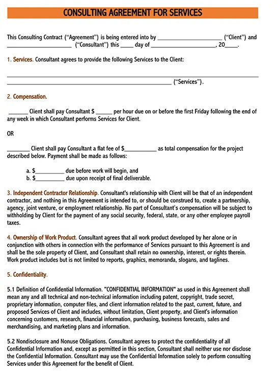 Relationship contract template