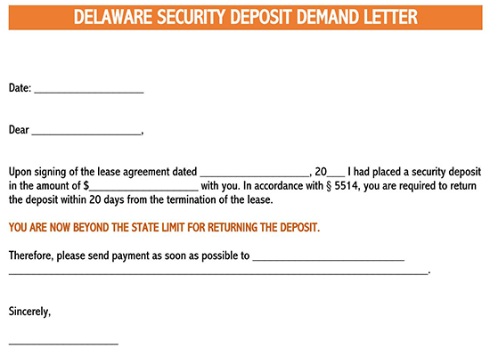 nj security deposit demand letter