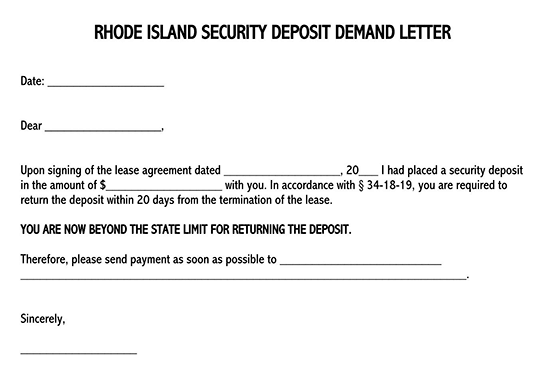 ohio security deposit demand letter 06