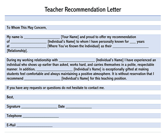recommendation letter sample for job 02