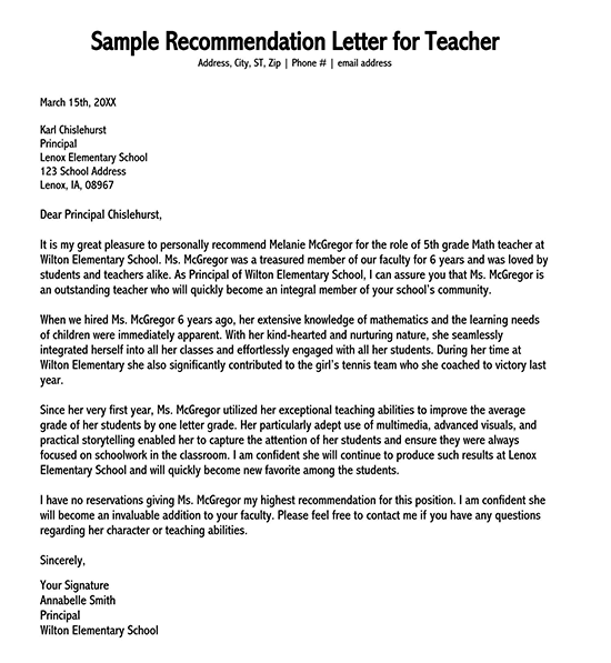 recommendation letter for scholarship 11