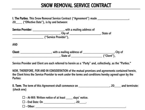 service contract template microsoft word