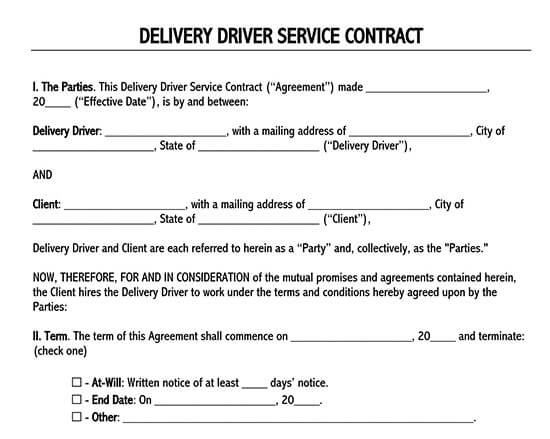 service agreement template doc