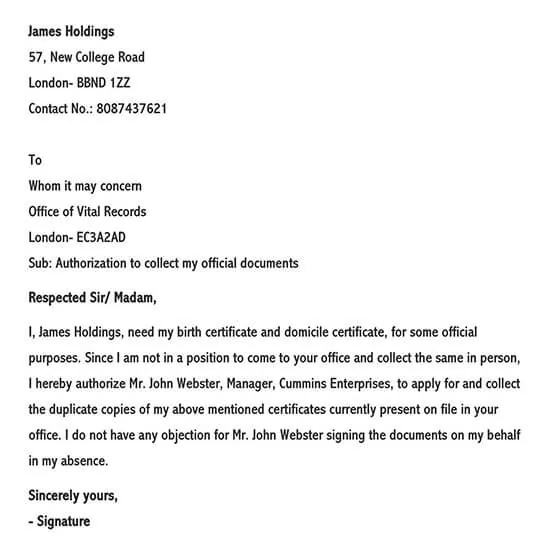 sample letter request for consignment