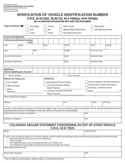 Free VIN Verification Forms - US - PDF (Guide to Fill)