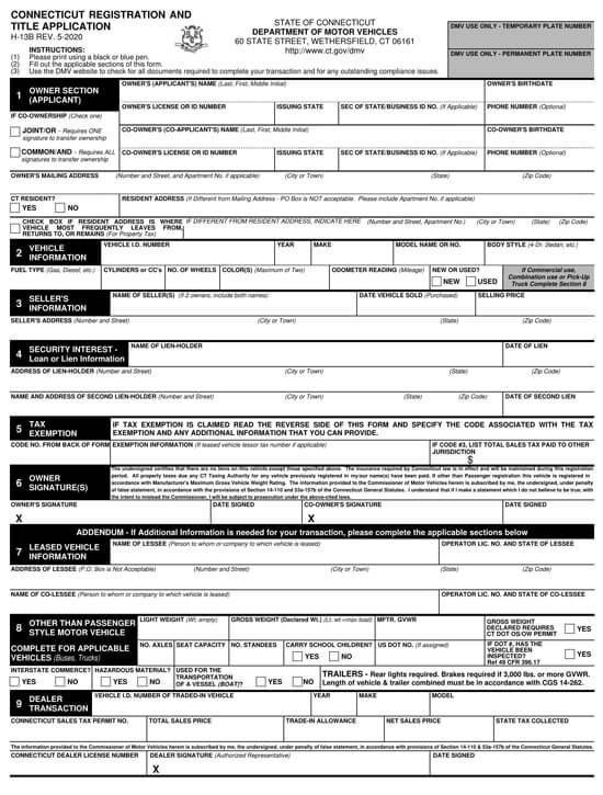Connecticut – Form AE-81