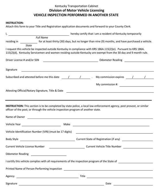 Editable Kentucky – Form TC 96‐229