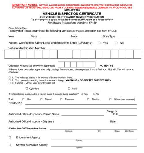 Free VIN Verification Forms - US - PDF (Guide to Fill)