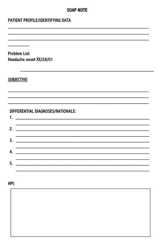 SOAP Note Example Template 03