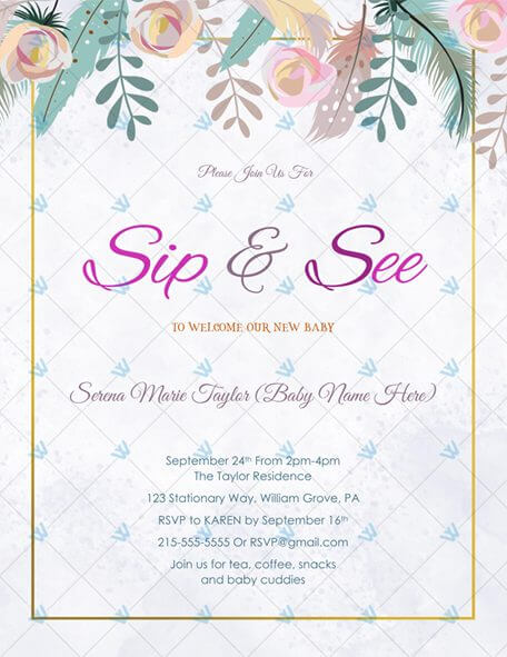 Sip And See Instead Of Baby Shower