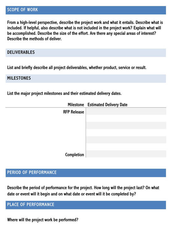 Statement of Work (Sow) Template for Word  20