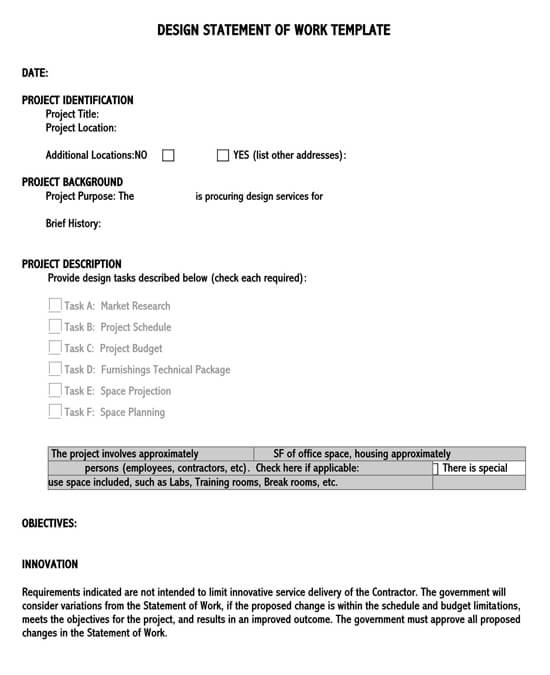 Free Statement of Work (SOW) Templates (Excel Word)