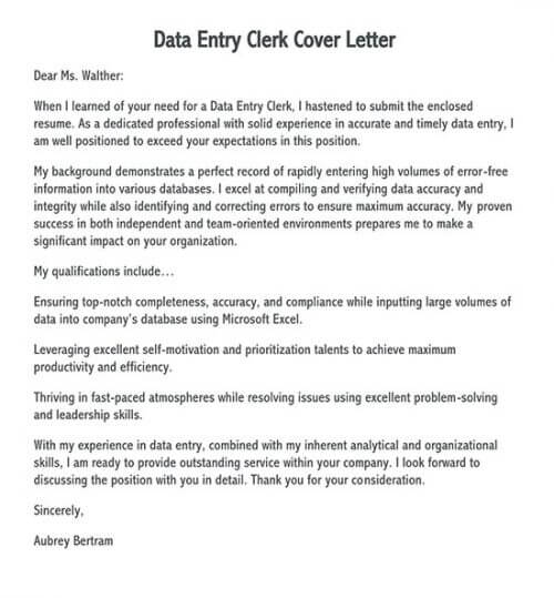 data analyst cover letter templates